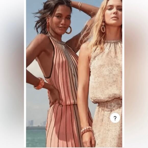 Ramy Brook Leticia Halter Mini Dress in Deco Rose Size Small - Picture 2 of 8